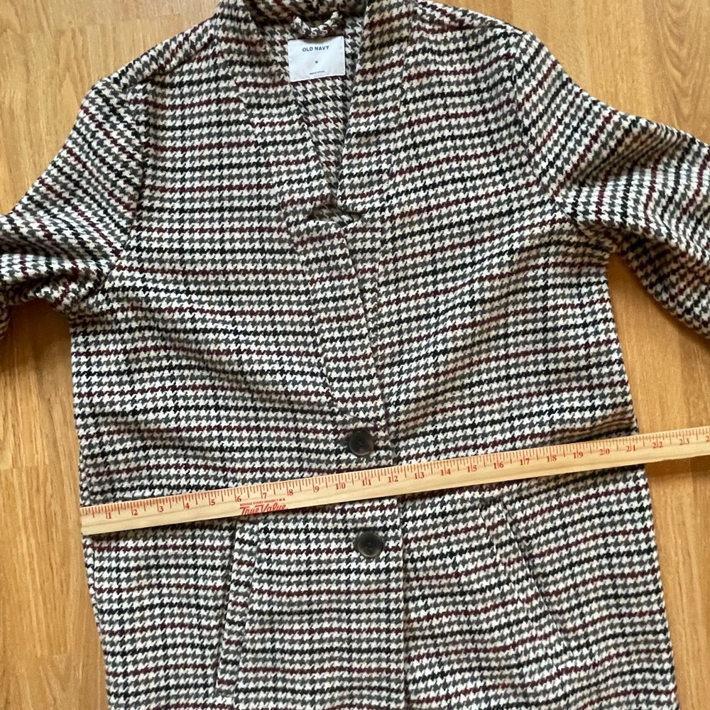 Old Navy Houndstooth Blazer Size Medium NWOT 2% Wool - Picture 12 of 13